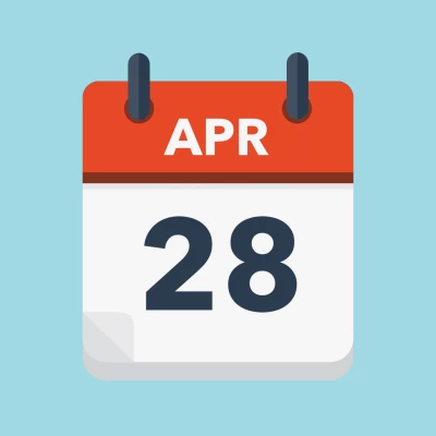 Calendar icon showing 28th April